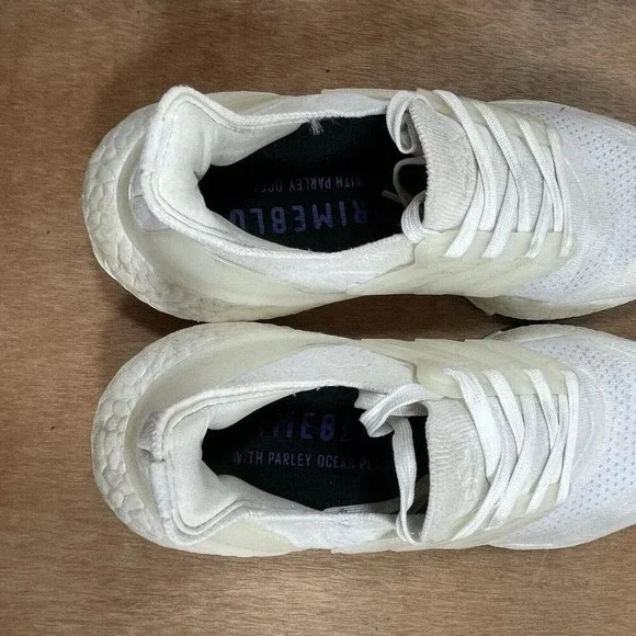 Adidas Ultraboost 21 Primeknit White Cream Womens Size 6 Running Shoes FX7730 - Picture 8 of 9